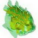 Bionicle Head, Barraki Ehlek with Marbled Lime Pattern