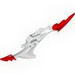 Bionicle Weapon Shark Tooth Blade with Marbled Red Tips Pattern
