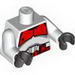Torso SW Armor Clone Trooper with Red Mark 'Shock Trooper' Print / White Arms / Black Hands