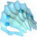 Bionicle Head, Gadunka with Marbled Glow In Dark Pattern