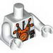 Torso Space Mars Mission Astronaut with Orange and Silver Print / White Arms / White Hands