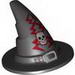 Minifig Hat, Wizards with Silver Buckle, Skull and Lightning Bolts Print