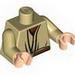 Torso Layered Shirt, Rumpled Opening, Brown Belt Print / Tan Arms / Light Flesh Hands