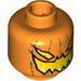 Minifig Head with Evil Pumpkin Print [7786] [Blocked Open Stud]