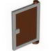 Door 1 x 4 x 5 Right with Reddish Brown Glass