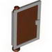 Door 1 x 4 x 5 Left with Reddish Brown Glass