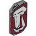 Набор LEGO Minifig Shield - Octagonal with Troll Skull on Dark Red Print, Темный сине-серый