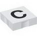 Набор LEGO Duplo Tile 2 x 2 with Capital C Print, Белый