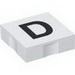 Набор LEGO Duplo Tile 2 x 2 with Capital D Print, Белый