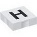 Набор LEGO Duplo Tile 2 x 2 with Capital H Print, Белый
