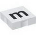 Duplo Tile 2 x 2 with Lowercase m Print