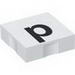Набор LEGO Duplo Tile 2 x 2 with Lowercase p Print, Белый
