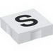 Набор LEGO Duplo Tile 2 x 2 with Capital S Print, Белый