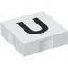 Набор LEGO Duplo Tile 2 x 2 with Capital U Print, Белый