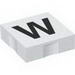 Набор LEGO Duplo Tile 2 x 2 with Capital W Print, Белый