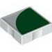 Набор LEGO Duplo Tile 2 x 2 with Green 1/4 Circle Print, Белый