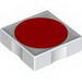 Набор LEGO Duplo Tile 2 x 2 with Red Circle Print, Белый