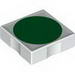 Набор LEGO Duplo Tile 2 x 2 with Green Circle Print, Белый