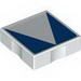 Набор LEGO Duplo Tile 2 x 2 with Shape Blue Inverse Isosceles Triangle Print, Белый