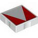 Набор LEGO Duplo Tile 2 x 2 with Shape Red Inverse Isosceles Triangle Print, Белый