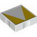 Набор LEGO Duplo Tile 2 x 2 with Shape Yellow Inverse Isosceles Triangle Print, Белый