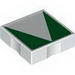 Набор LEGO Duplo Tile 2 x 2 with Inverse Green Triangle Print, Белый