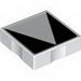 Набор LEGO Duplo Tile 2 x 2 with inverse Black Triangle Print, Белый