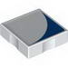 Набор LEGO Duplo Tile 2 x 2 with Shape Blue Inverse Quarter Disc Print, Белый