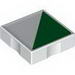 Набор LEGO Duplo Tile 2 x 2 with Green 1/2 Square Print, Белый