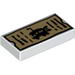 Tile 1 x 2 with Black Lines and Underwater Fish Bus Print [SpongeBob Bus Ticket]