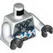 Torso Exo-Force Silver Body Armor with Blue Camouflage Print / White Arms / Black Hands