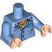 Torso Open Collar, Name Badge 'JOCK' and 'AIR PIRATES' on Reverse Print / Medium Blue Arms / Light Flesh Hands