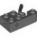 Technic Brick Special 2 x 4 with 5 Studs, Axle Hole and Pin Launching Lever