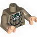 Torso Indiana Jones Waistcoat, Jacket, Green Bow Tie & Diary Print / Dark Tan Arms / Light Flesh Hands