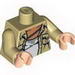 Torso Open Shirt with 2 Pockets, Stained Undershirt Print, Tan Arms, Light Flesh Hands