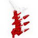 Bionicle Weapon Small Blade with 4 Spikes, Marbled Red Pattern (Krika)