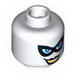 Minifig Head Female with Black Harlequin Mask, Blue Eyes, Black Lips Print [Blocked Open Stud]