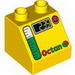 Duplo Brick 2 x 2 Slope 45 with Octan, Digits and Gas Gauge Print