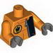 Torso Agents Villain with Zip & Villain Logo on Back Print / Orange Arms / Dark Bluish Gray Hands