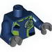 Torso Agents Uniform Male / Dark Blue Arms Print / Dark Bluish Gray Hands