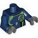 Torso Agents Uniform Female / Dark Blue Arms Print / Dark Bluish Gray Hands
