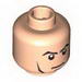 Minifig Head Male Stern Eyebrows, White Pupils, Cheek Lines, Chin Dimple Print [Blocked Open Stud]