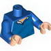 Torso Speed Racer Pullover Open Collar, Diagonal Wrinkles Print / Blue Arms / Light Flesh Hands