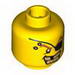 Minifig Head Eyepatch, Gold Teeth, Missing Tooth Print [Blocked Open Stud]