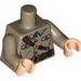 Torso Uniform with Four Buttons, Belt and Shoulder Strap Print / Dark Tan Arms / Light Flesh Hands