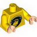 Torso Speed Racer Chimpanzee with Silver Headphones Print / Yellow Arms / Light Flesh Hands