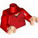Torso Speed Racer Open Collar, Pocket Print / Red Arms / Light Flesh Hands
