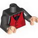 Torso Speed Racer Dark Orange Vest and Bow Tie Print / Black Arms / Light Flesh Hands