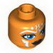 Minifig Head with Ahsoka Tano Blue Eyes Print [Blocked Open Stud]