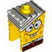 Minifig Head Modified SpongeBob SquarePants with Bandage Print